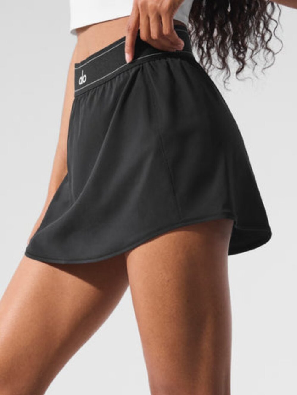ALO Yoga🥰Athletic Lightweight Black Match Point Tennis Skirt | Easy to match - Picture 7 of 7